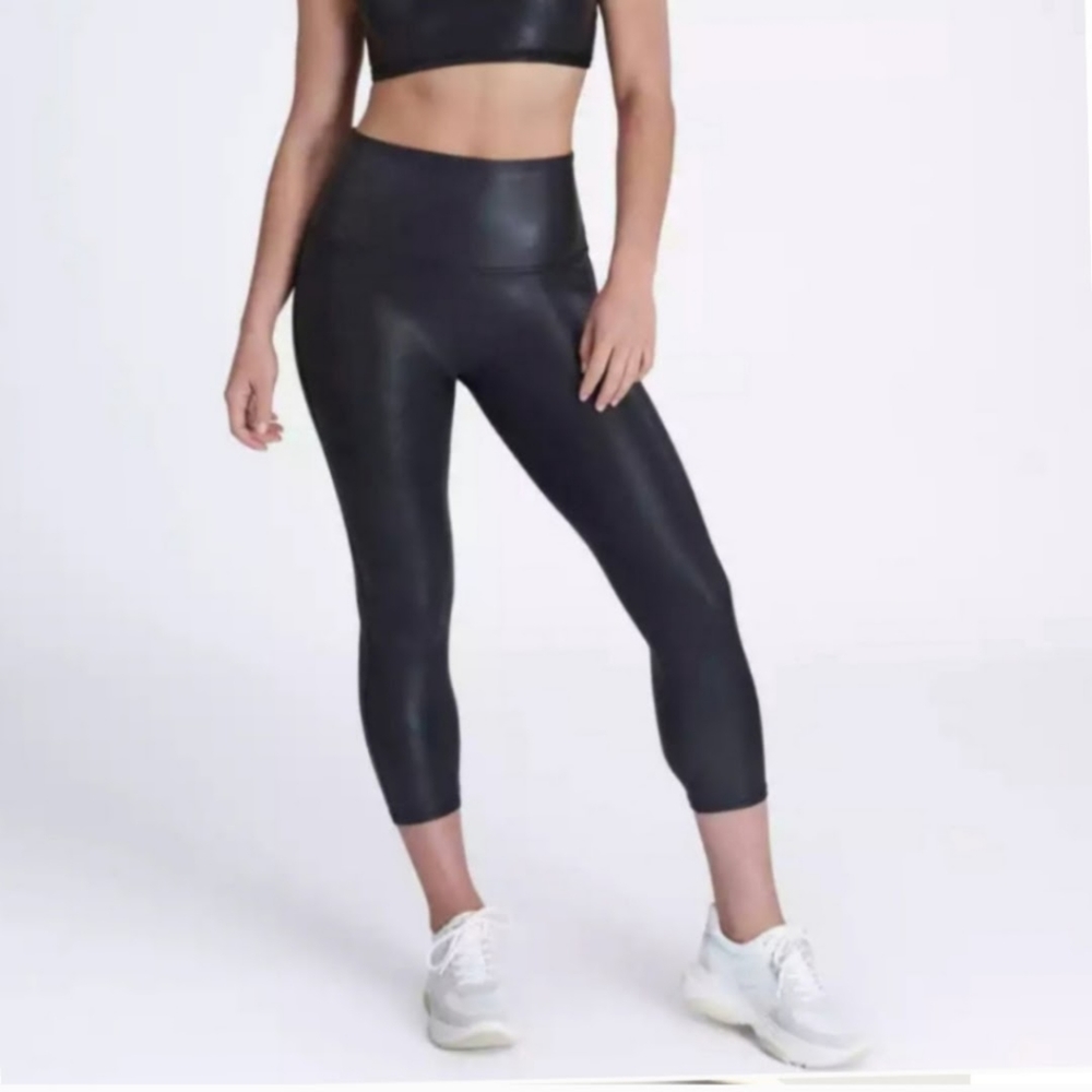 Spanx Cropped Faux Leather Leggings